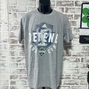 Adidas Gray Defend Our Cup T-Shirt